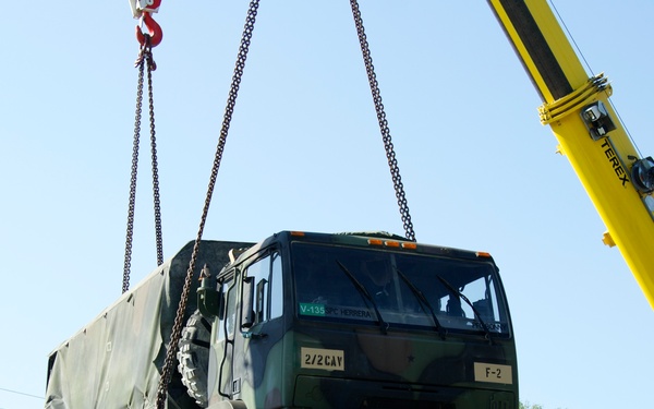 2nd Squadron, 2nd Cavalry Regiment Strykers arrive in Latvia
