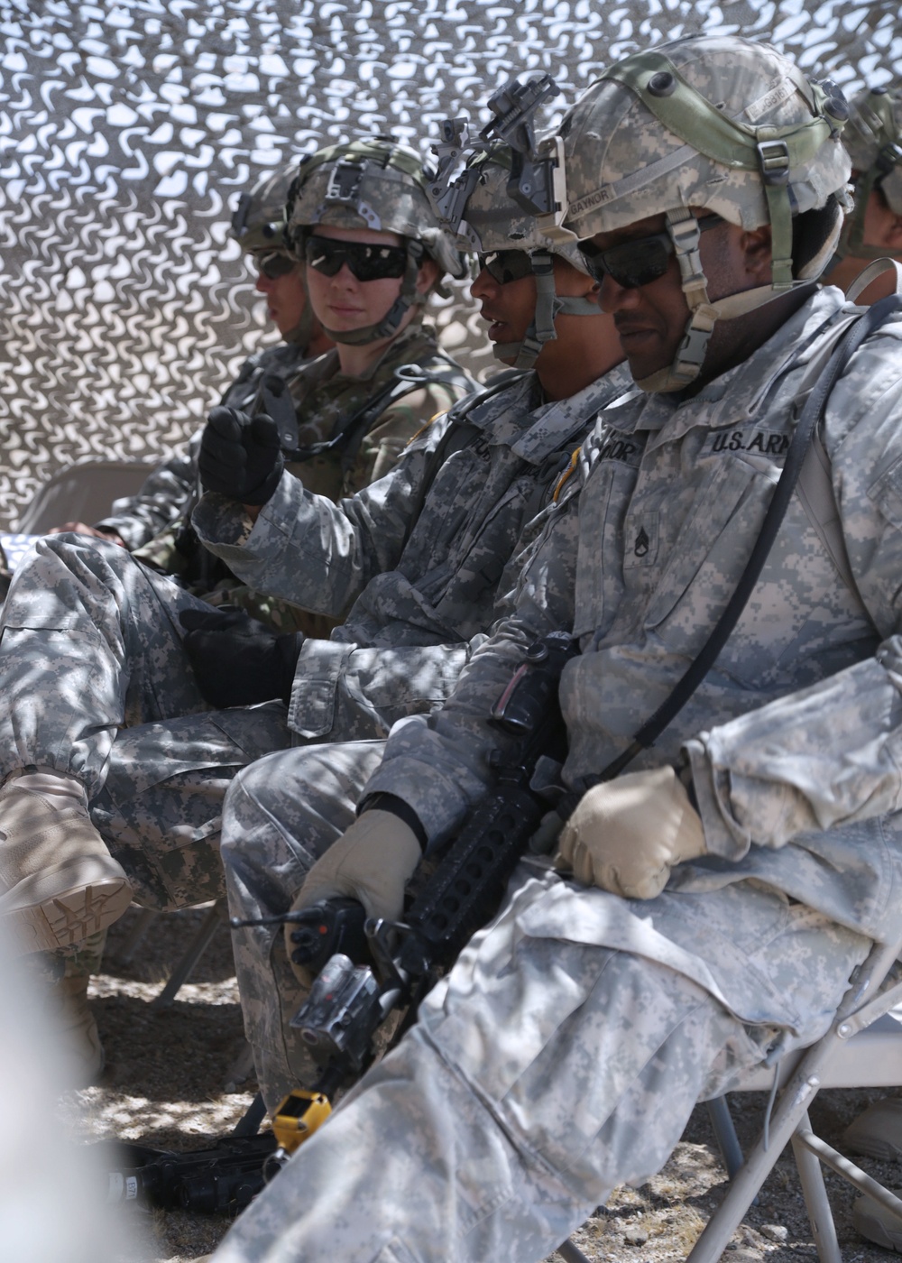 U.S. Army Soldiers Review Training