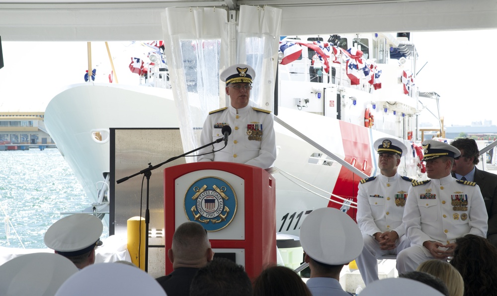Coast Guard commissions fast response cutter, USCGC Donald Horsley, in San Juan, Puerto Rico