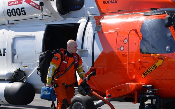 Coast Guard MH-60 Jayhawk and Rescue Swimmer in Kodiak, Alaska
