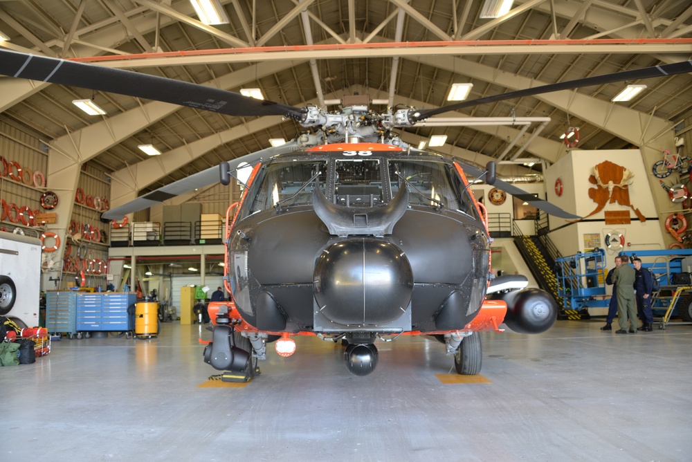 Coast Guard MH-60 Jayhawk helicopter in Cordova, Alaska
