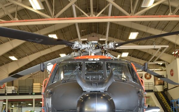 Coast Guard MH-60 Jayhawk helicopter in Cordova, Alaska