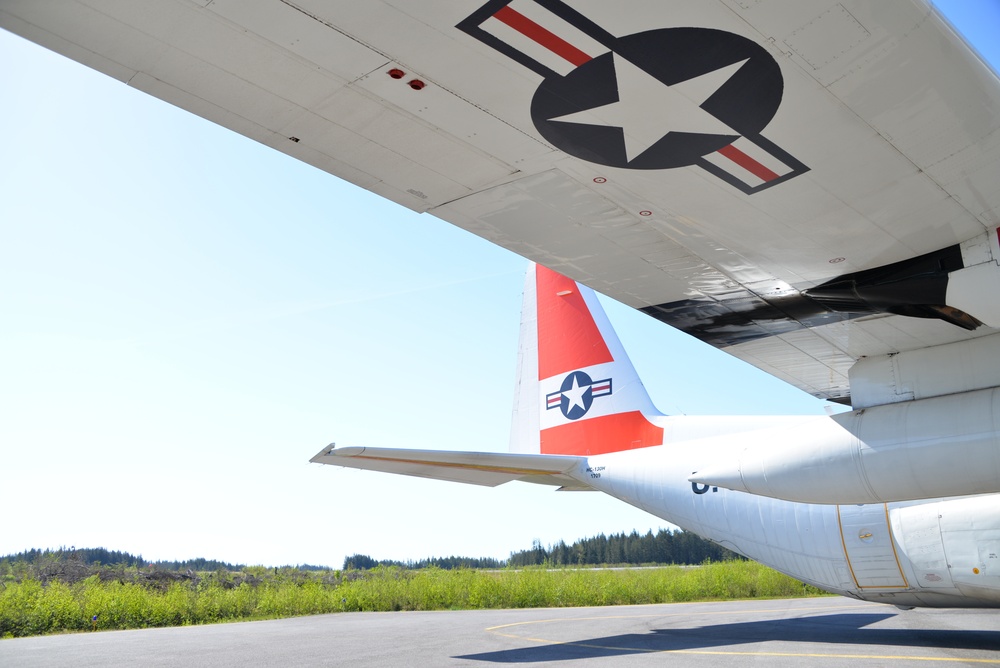 Coast Guard HC-130 Hercules Aircraft in Cordova, Alaska