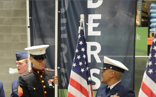 Coast Guard members participate in Sounders Military Appreciation Night game