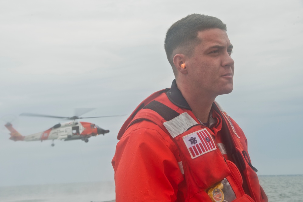 Dinner and a rescue; Off-duty Coast Guardsman takes life-saving action in Beaufort, NC