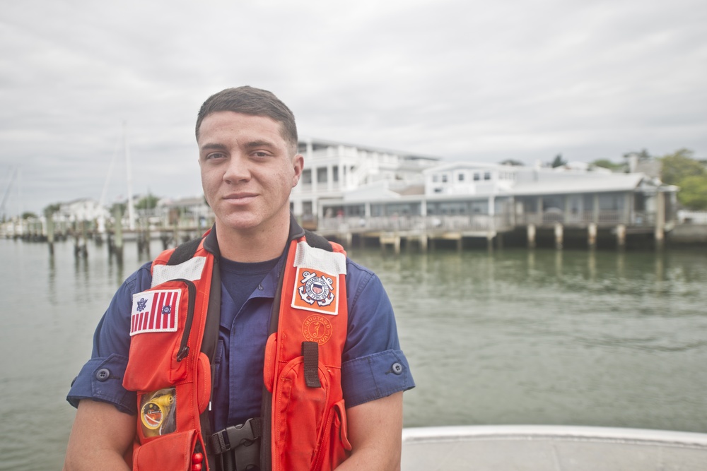 Dinner and a rescue; Off-duty Coast Guardsman takes life-saving action in Beaufort, NC