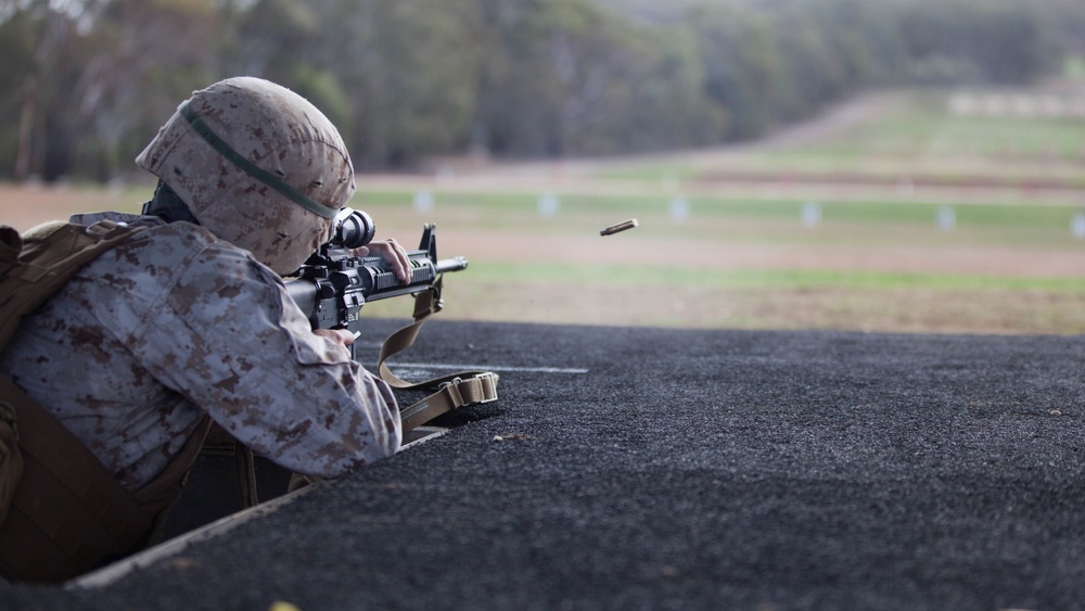 Marine Corps Shooting Team charge, fire through AASAM