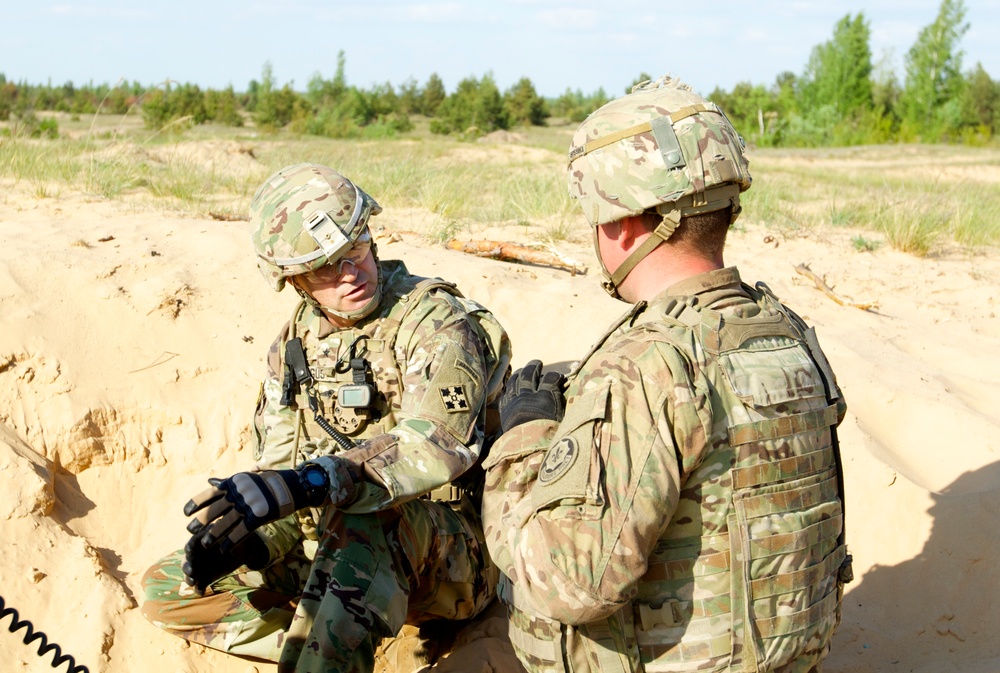 Brigadier General Mingus visits Latvia during Table XII Live Fire
