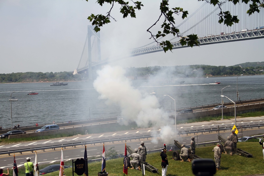 Fort Hamilton battery fires NYC Fleet Week salute