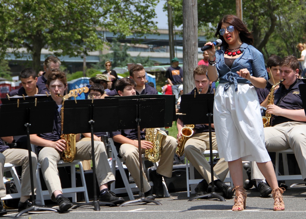 Melissa Fiore performs for NYC Fleet Week crowd