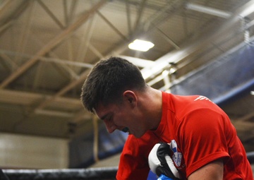 Paratroopers face-off during All American Week 2016 Combatives Tournament finals