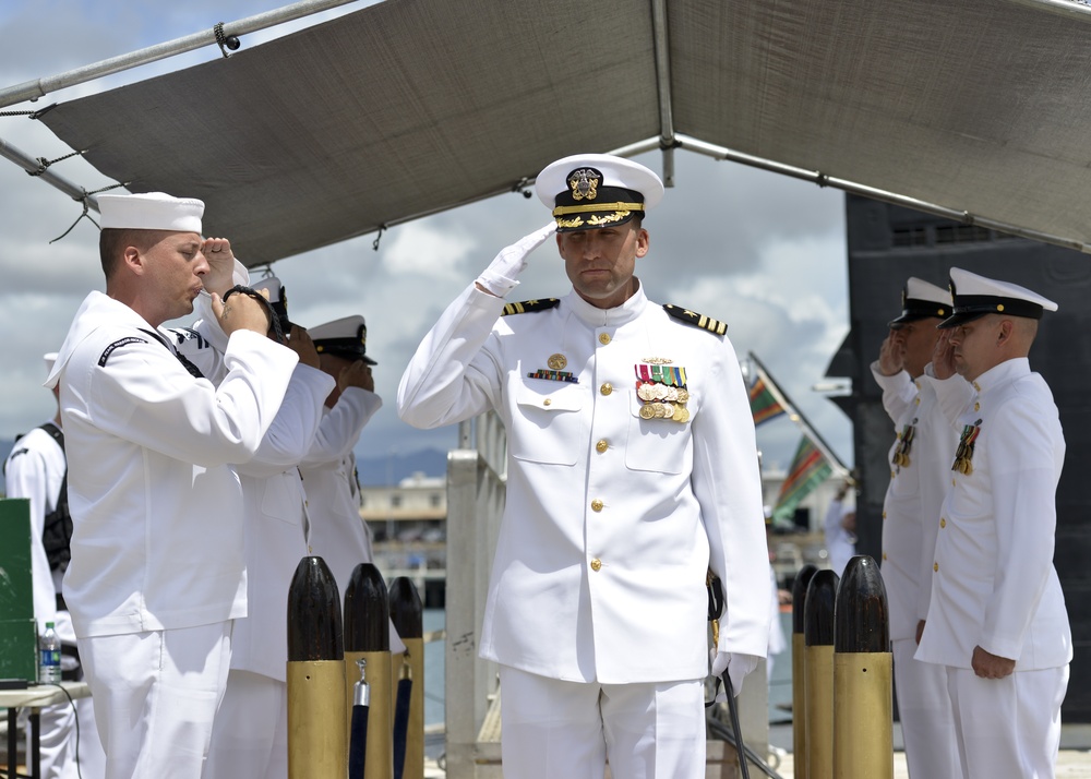USS Olympia Holds Change of Command