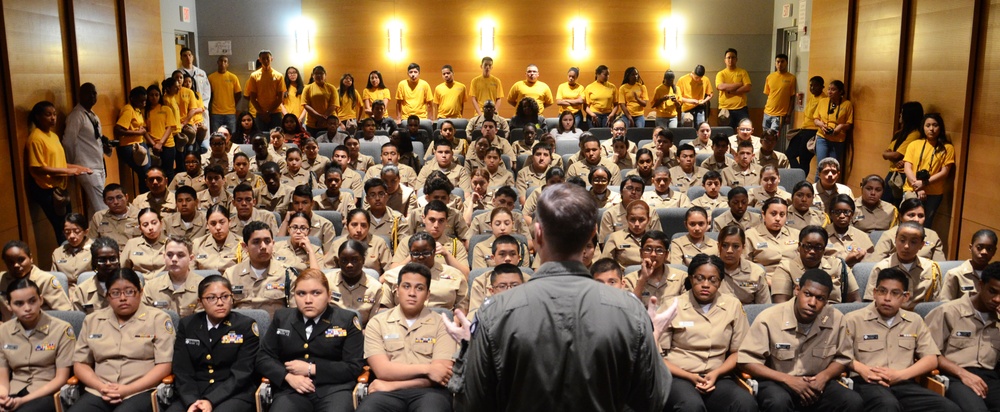 Navy Recruiting Command Speaks with Westbury High School NJROTC