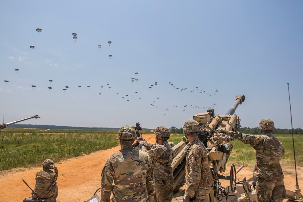 Paratroopers Fill The Skies During Airborne Review