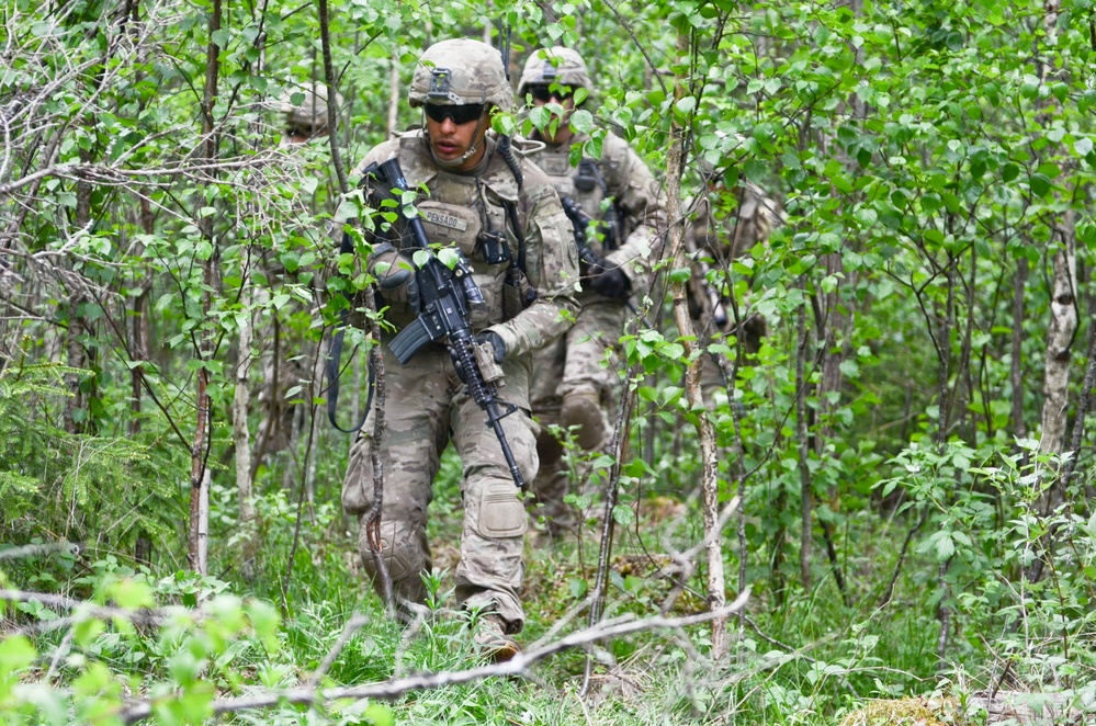 Eagle Troop conducts squad live fire exercise in Estonia