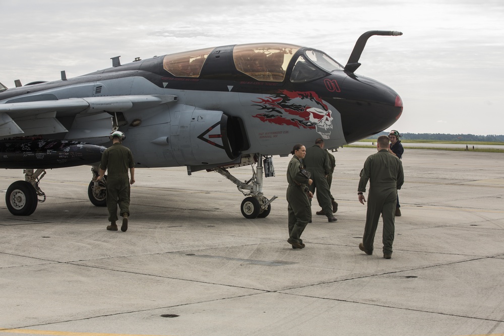VMAQT-1 deactivates, EA-6B Prowler transferred to Hickory Aviation Museum