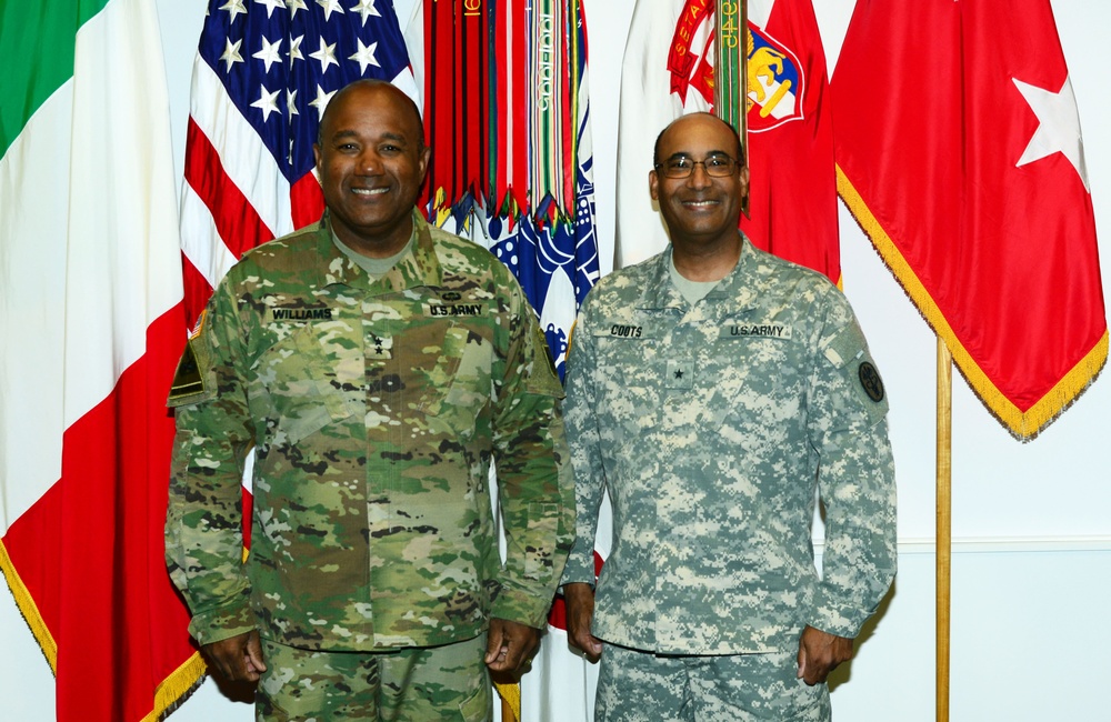 Brig. Gen. Norwell V. Coots visited Caserma Ederle in Vicenza, Italy