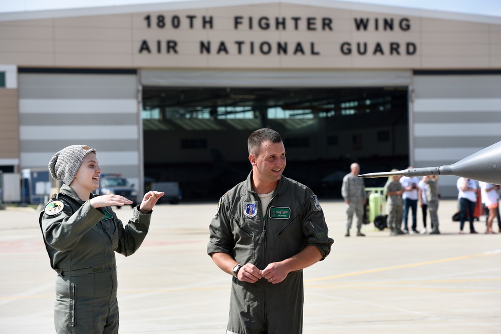 180th Fighter Wing honors Ashleigh Hunt as Pilot for a Day