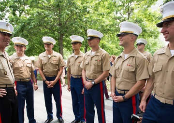 24th MEU Marines are promoted at 9/11 Memorial