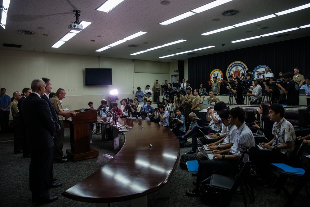 Okinawa Area Coordinator holds press conference