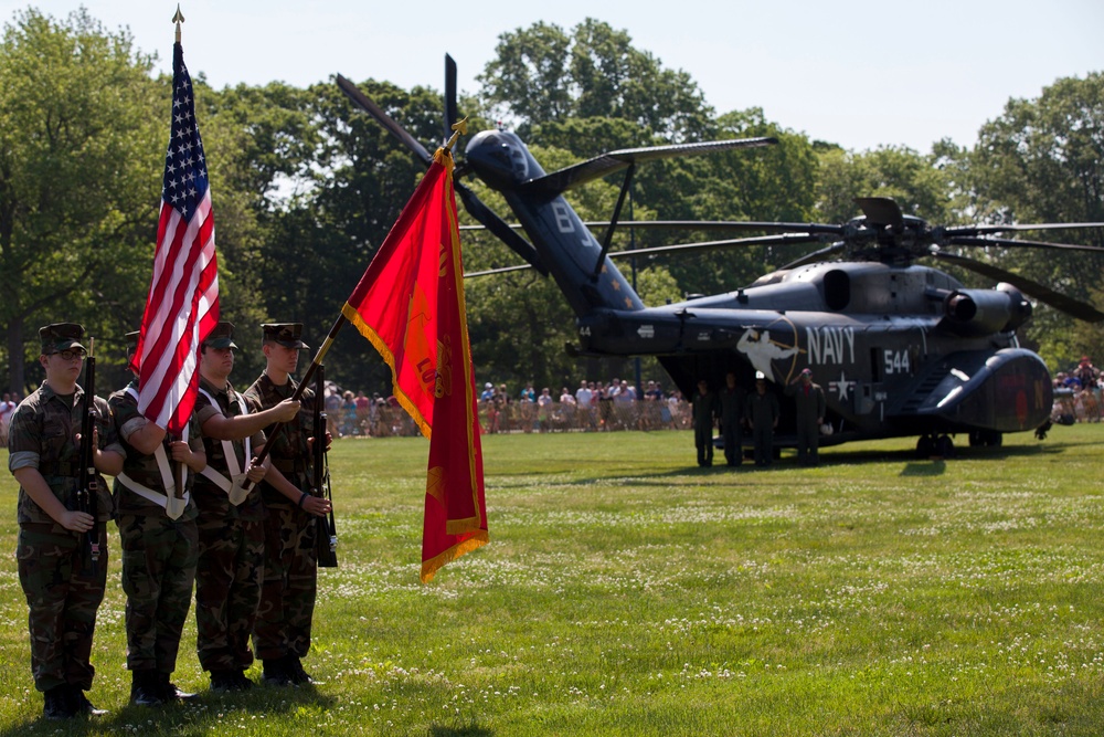 U.S. Marines and sailors display aircrafts at Eisenhower Park