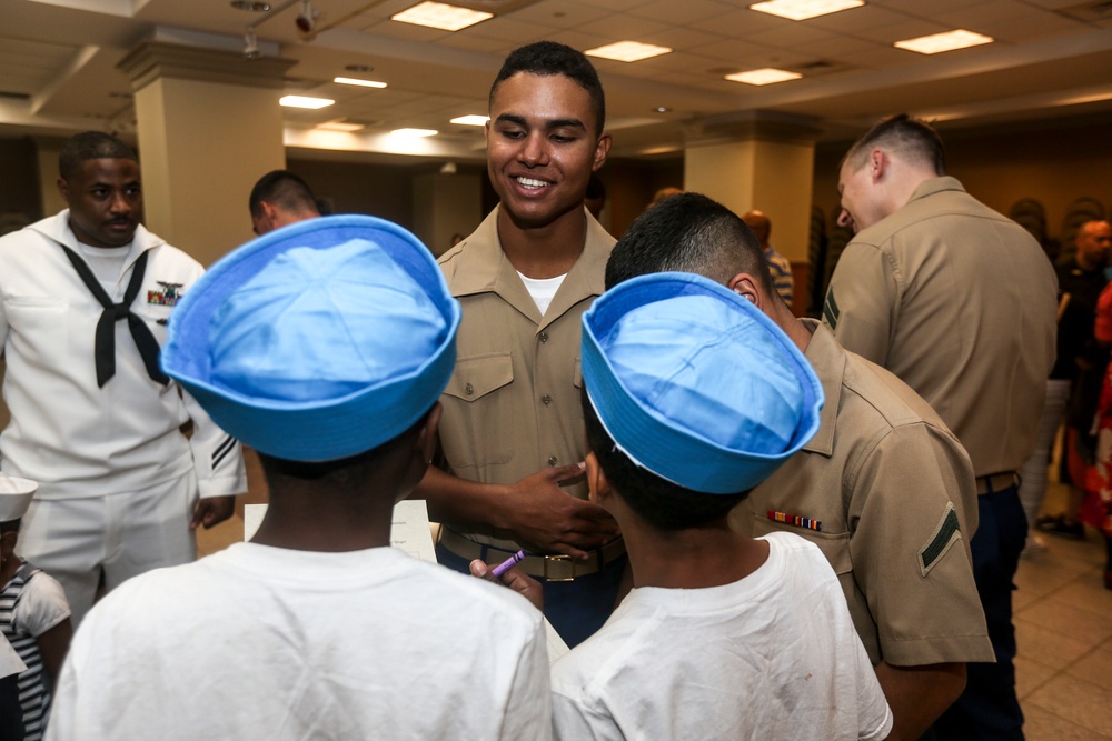 Marines help children in need during Fleet Week New York