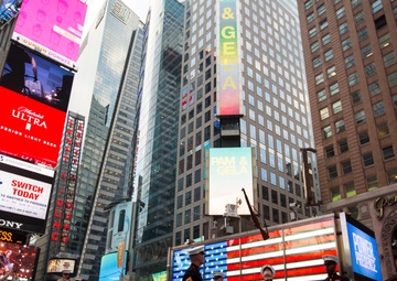 Battle Color Detachment performs at Times Square