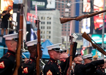 Battle Color Detachment performs at Times Square