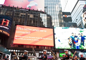 Battle Color Detachment performs at Times Square
