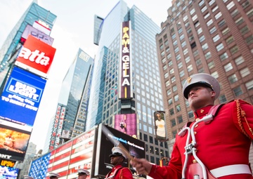 Battle Color Detachment performs at Times Square