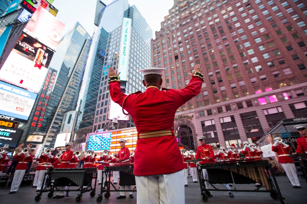 Battle Color Detachment performs at Times Square