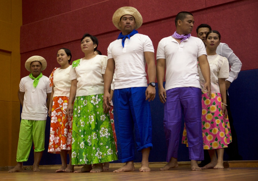 Members of the Armed Forces of the Philippines share culture through song, dance