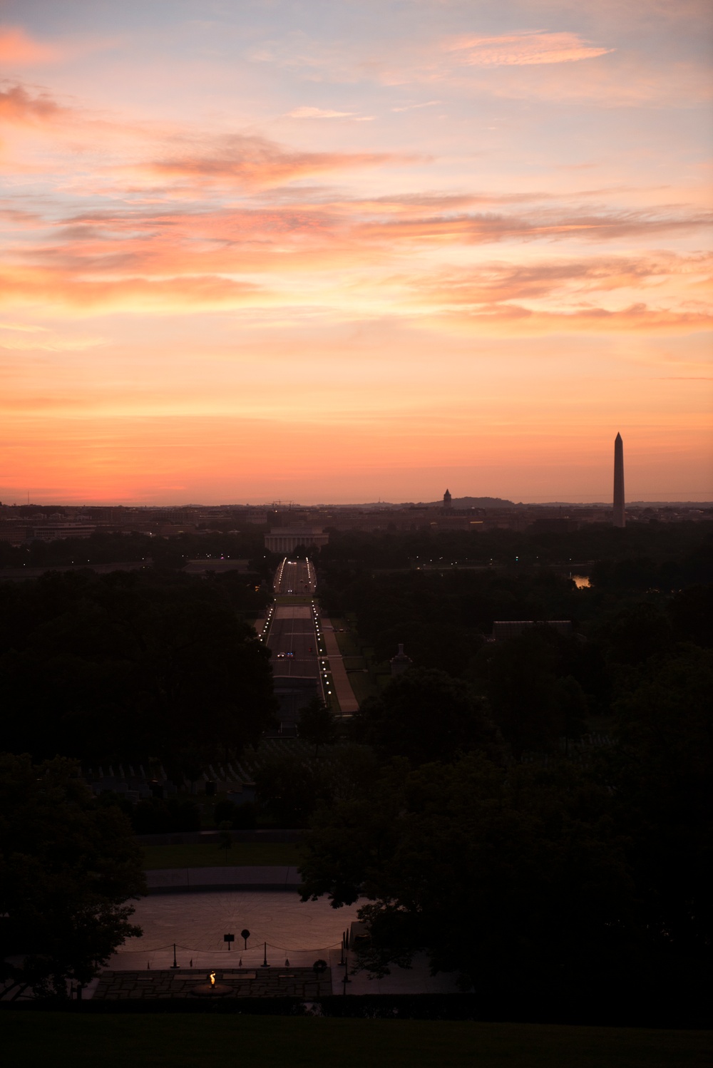 Pres. John F. Kennedy's gravesite at sunrise
