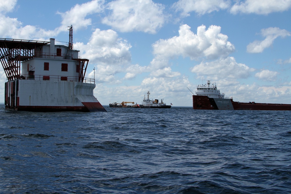 U.S. Coast Guard responding to grounded vessel Roger Blough in Lake Superior