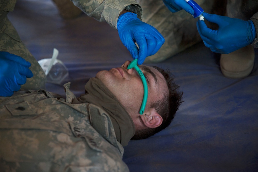 Alaska National Guard Medical Detachment leads field medical training at Khaan Quest 2016