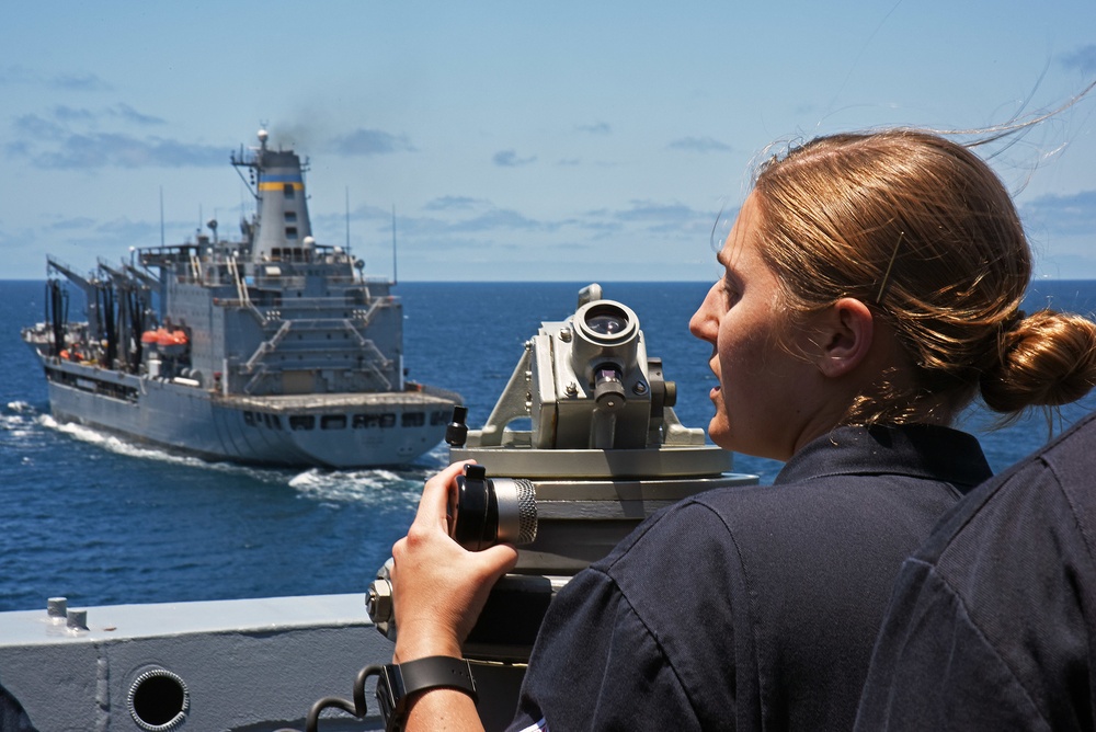 USS San Diego UNREPs with USNS Guadalupe
