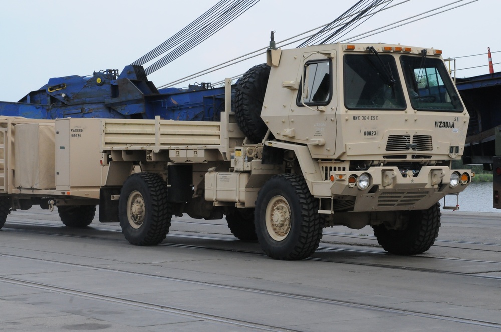 Active and Reserve troops partner to take charge of seaport ops at historic Port of Szczecin Poland