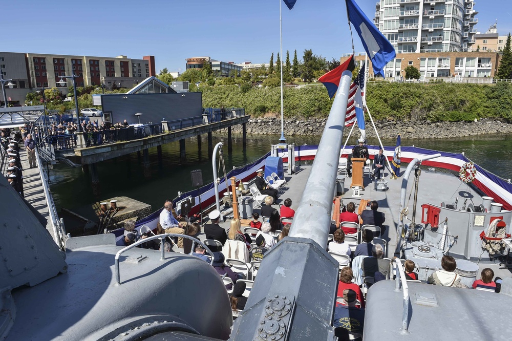 Sailors and Marines remember the fallen aboard USS Turner Joy