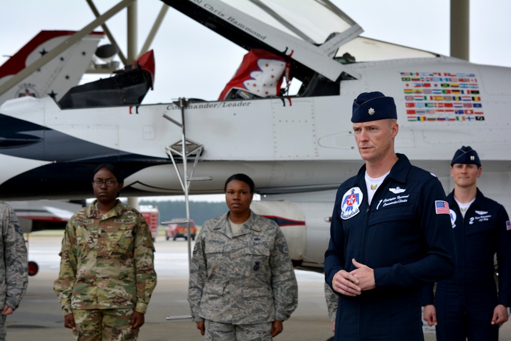 U.S. Army Central Soldier reenlists at Shaw Air Expo
