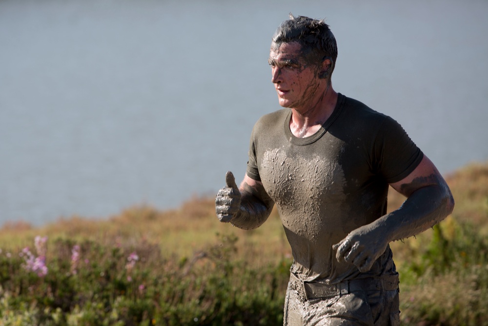 U.S. Marines compete against Spanish military in 14th annual mud run