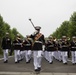 2nd Marine Division Band march during Memorial Day ceremony at Belleau, France