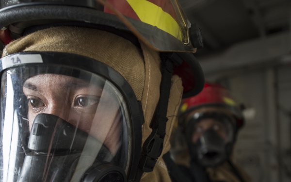 US Sailors prepared to face fire at sea