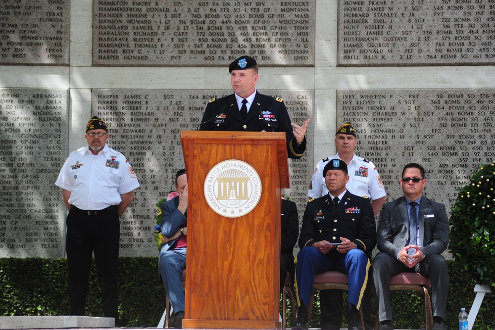 Memorial Day Ceremony at Florence American Cemetery and Memorial 2016