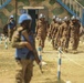 Service members with the Malaysian Army participate in riot control training during Khaan Quest 2016