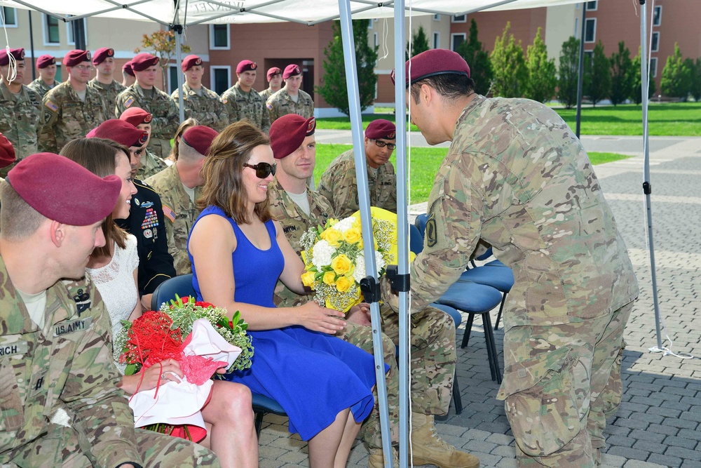 Change of Command Ceremony Company B, 2nd Battalion, 503rd Infantry Regiment, 173rd Airborne Brigade