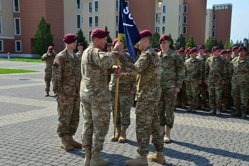 Change of Command Ceremony Company B, 2nd Battalion, 503rd Infantry Regiment, 173rd Airborne Brigade