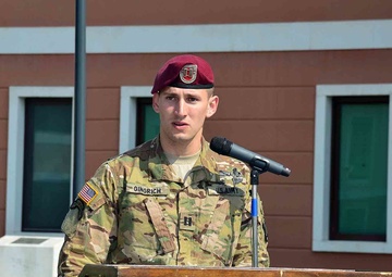 Change of Command Ceremony Company B, 2nd Battalion, 503rd Infantry Regiment, 173rd Airborne Brigade