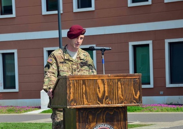 Change of Command Ceremony Company B, 2nd Battalion, 503rd Infantry Regiment, 173rd Airborne Brigade