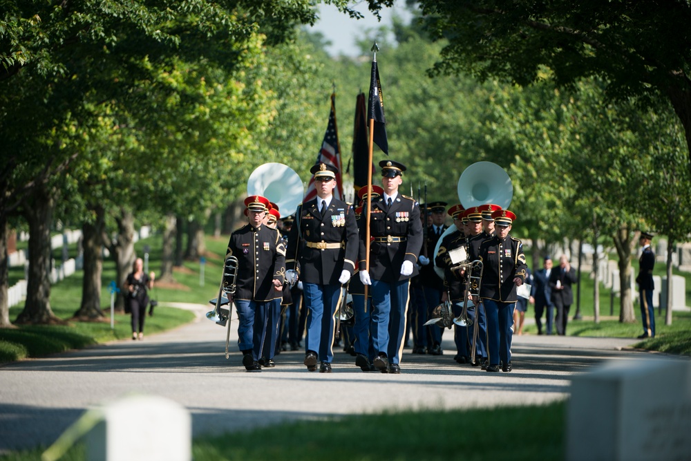 The graveside service for U.S. Army Capt. Stephanie Rader in Arlington National Cemetery