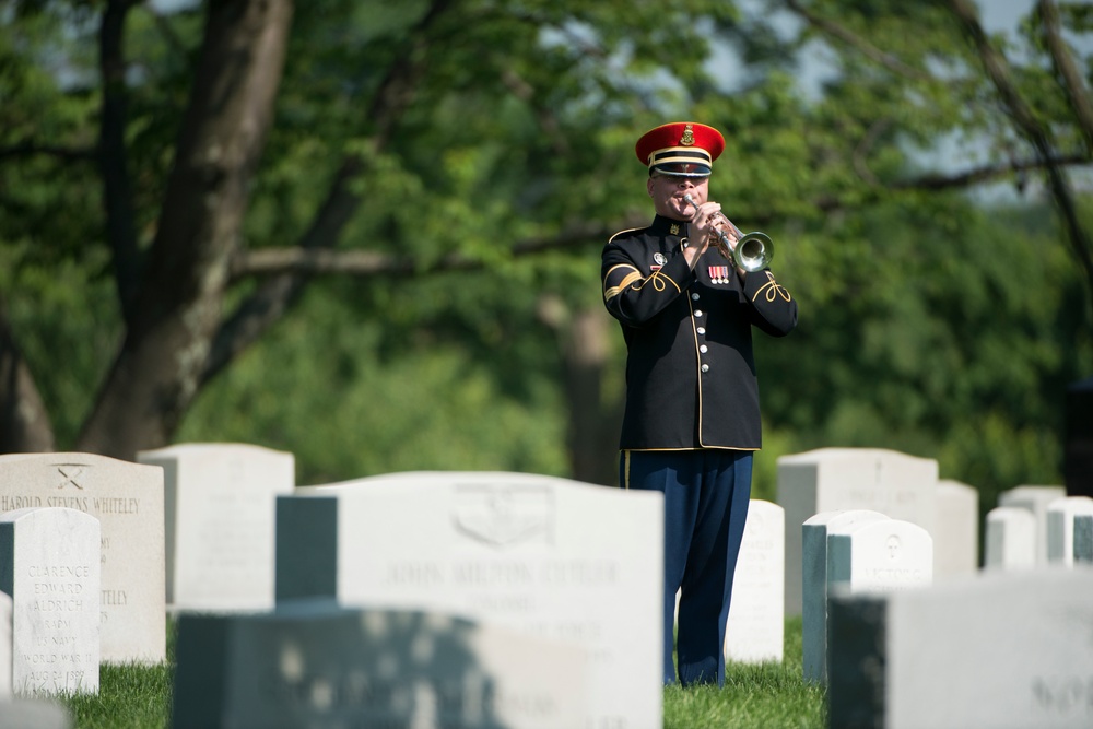 The graveside service for U.S. Army Capt. Stephanie Rader in Arlington National Cemetery